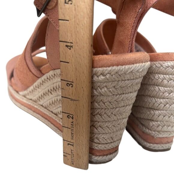 Toms Madelyn Sandy Beige Canvas Braided Espadrille Wedge Sandals Size 7 - Picture 12 of 13